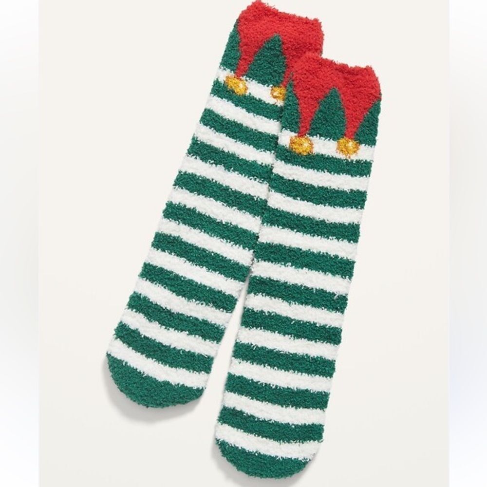 Festive ELF Striped Cozy Socks